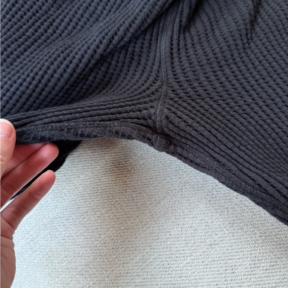 MATE the Label Organic Black Waffle-Knit bottoms - Picture 4 of 5